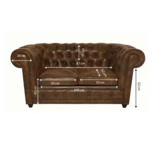 KARE Design Sofá Oxford 2 lug. Vintage Smart Hot